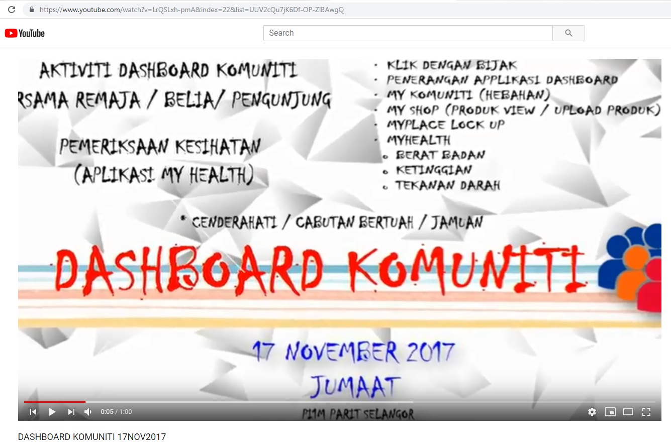 DASHBOARD KOMUNITI 2017